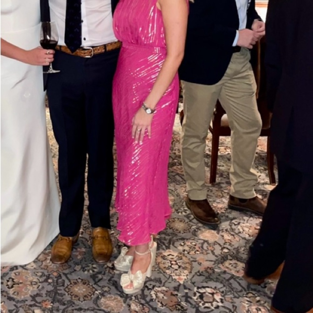 Loeffler Randal - Platinum Lame Natalia Heels